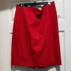Ann Taylor Vibrant Red Pencil Skirt